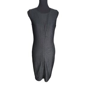 Gilli Black Sparkle Sleeveless Stretch Mini Dress With Front Cutout, Size Medium
